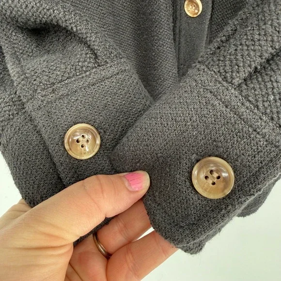 SALTWATER LUXE TEXTURED BLACK BUTTON DOWN SHIRT SHACKET SMALL NWT OVERSIZED - Picture 3 of 8